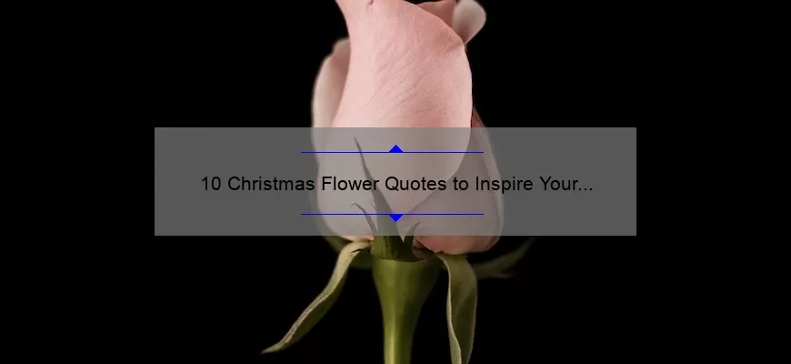 10 Christmas Flower Quotes to Inspire Your Holiday Decor [Plus Tips for Choosing the Perfect Arrangement]