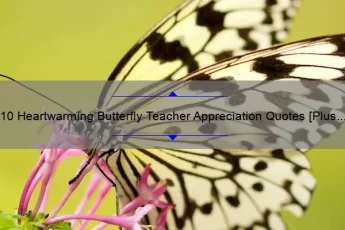 10 Heartwarming Butterfly Teacher Appreciation Quotes [Plus Tips for Showing Your Gratitude]