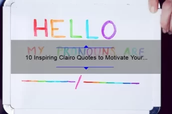 10 Inspiring Clairo Quotes to Motivate Your Creative Journey [Plus Tips for Using Them Effectively]