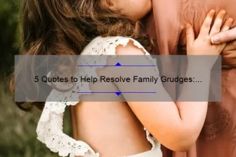 5 Quotes to Help Resolve Family Grudges: A Personal Story and Practical Tips [Family Member Family Grudges Quotes]