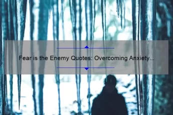 Fear is the Enemy Quotes: Overcoming Anxiety with Inspiring Stories and Practical Tips [A Guide for Conquering Your Fears]