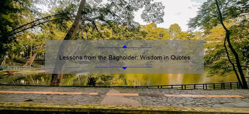 Lessons from the Bagholder: Wisdom in Quotes