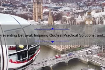 Preventing Betrayal: Inspiring Quotes, Practical Solutions, and Eye-Opening Stats [Betrayal Never Comes from Enemies Quotes]