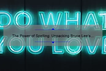 The Power of Spelling: Unpacking Bruce Lee’s Famous Quote