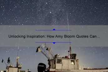 Unlocking Inspiration: How Amy Bloom Quotes Can Help You Overcome Writer’s Block [Plus 10 Must-Read Quotes]