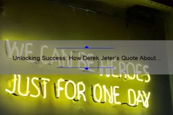Unlocking Success: How Derek Jeter’s Quote About Hard Work Can Transform Your Life [Expert Tips and Stats]
