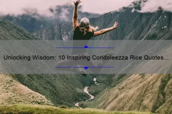Unlocking Wisdom: 10 Inspiring Condoleezza Rice Quotes to Empower Your Life [Expert Advice]