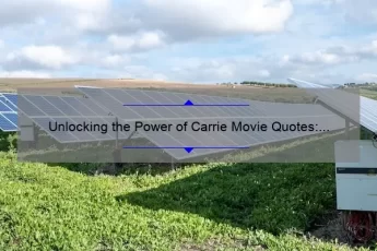 Unlocking the Power of Carrie Movie Quotes: How to Use Them to Enhance Your Life [Expert Tips and Stats]