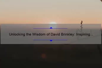 Unlocking the Wisdom of David Brinkley: Inspiring Quotes, Fascinating Stories, and Practical Advice [Keyword: David Brinkley Quotes]
