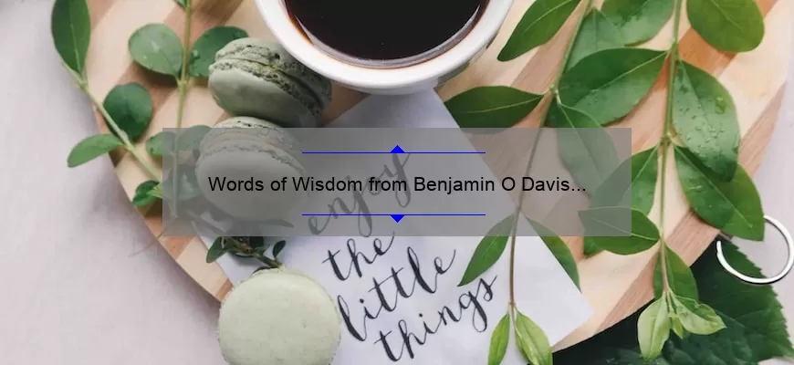 Words of Wisdom from Benjamin O Davis Sr: Inspiring Quotes for Success